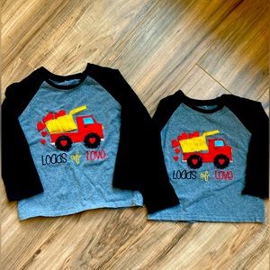 Boutique Valentine’s Day Raglan Tee sizes 2T and 4T